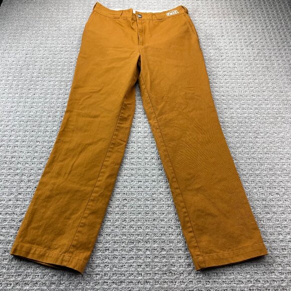 Felt Workwear Heavy Duty Pants Men Size 30 Brown Zip Embroidered - Picture 1 of 15